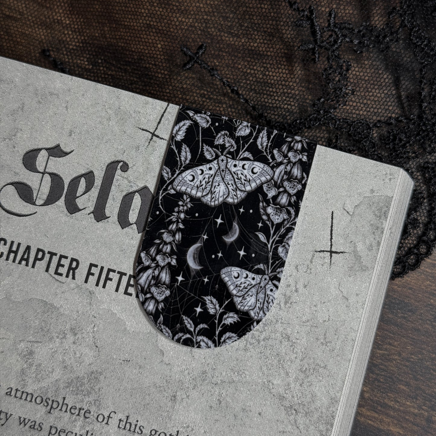 Midnight Moth Magnetic Bookmark