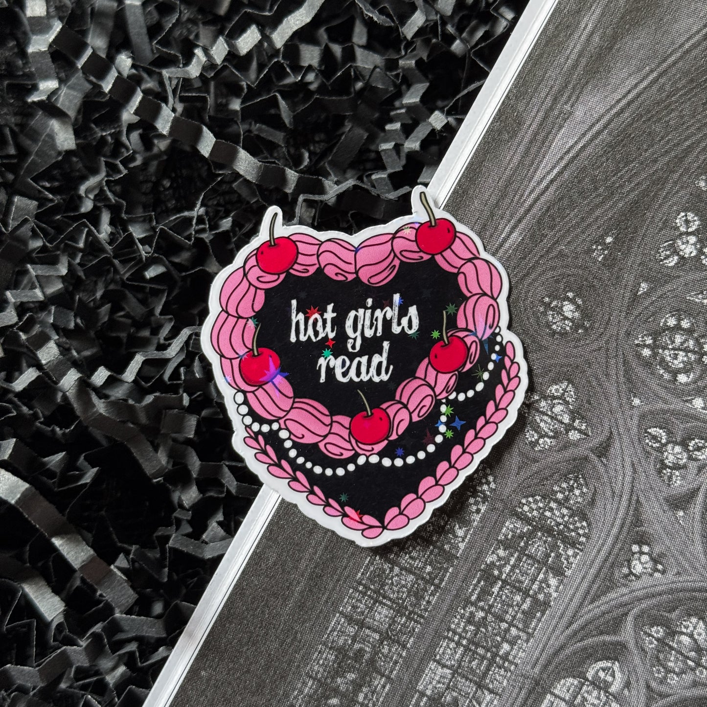 Hot Girls Read Cake Sticker