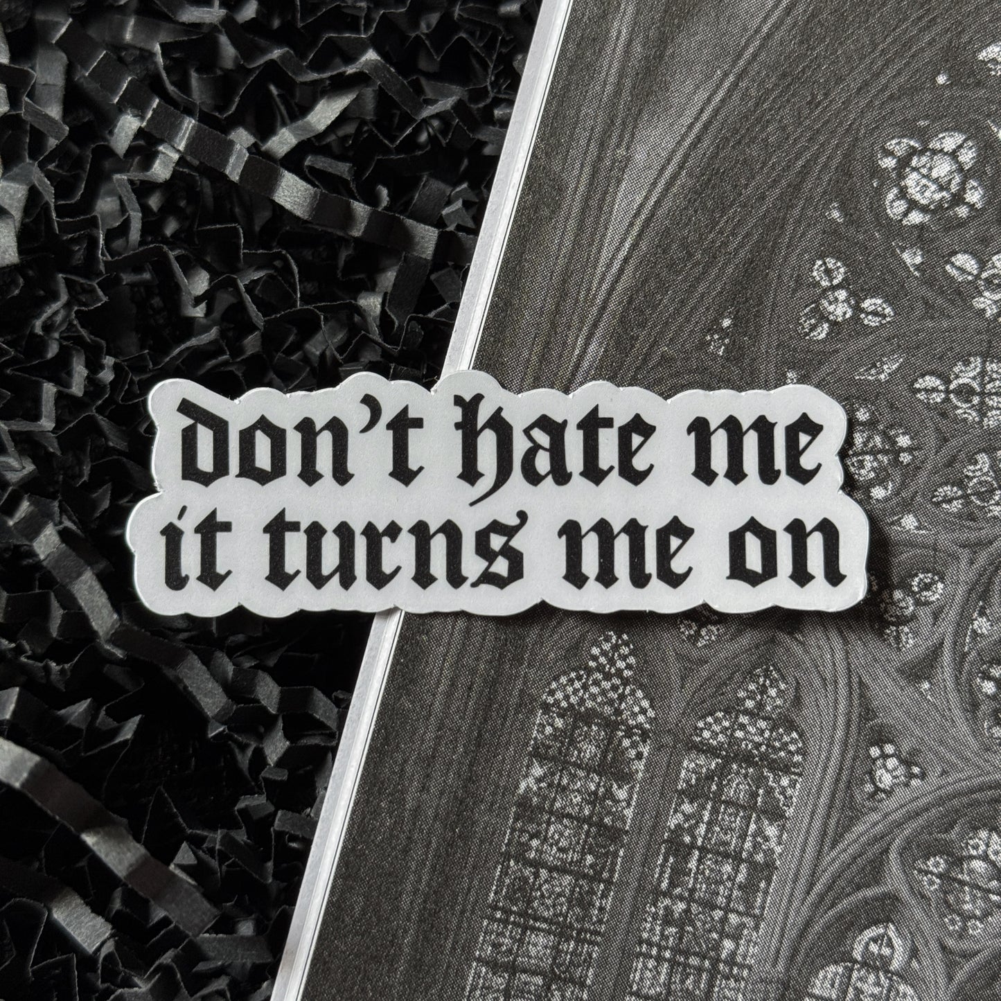 Don't Hate Me Sticker