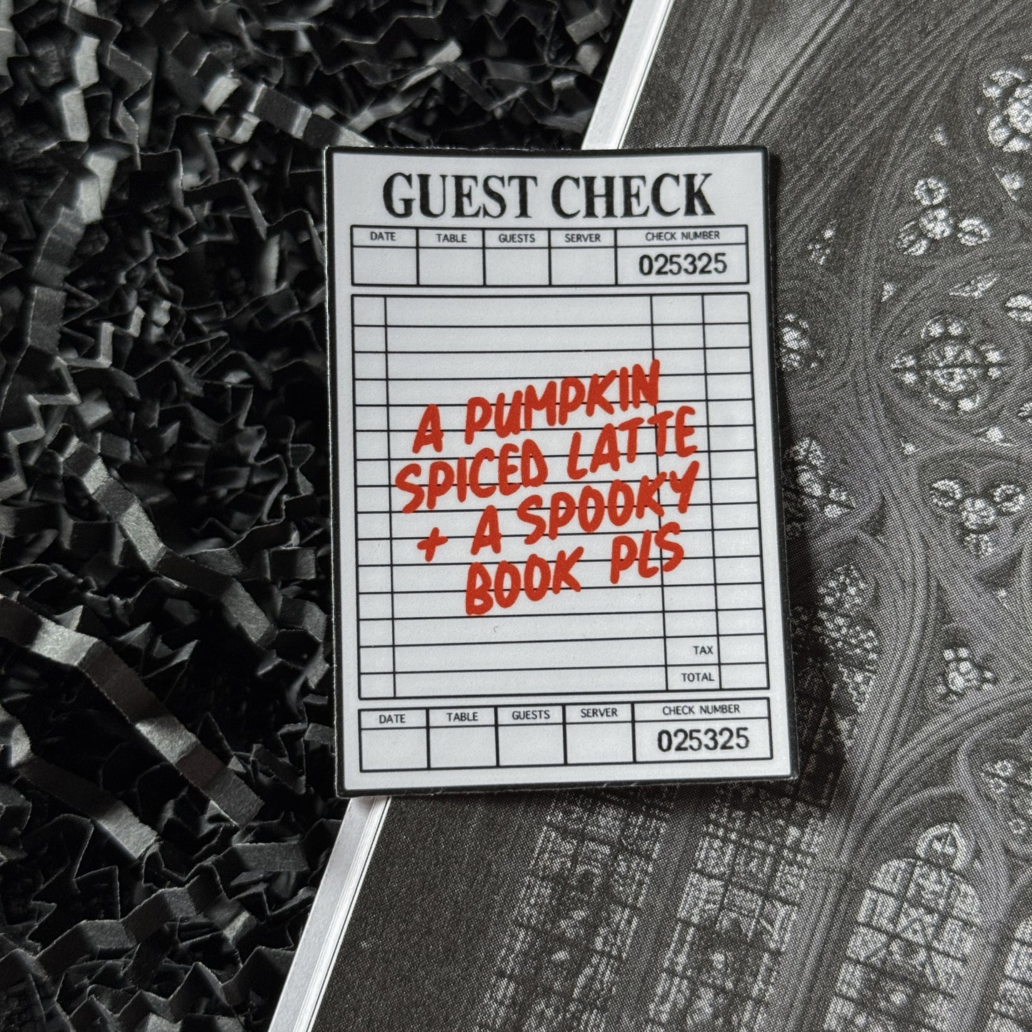 Pumpkin Spice Guest Sticker