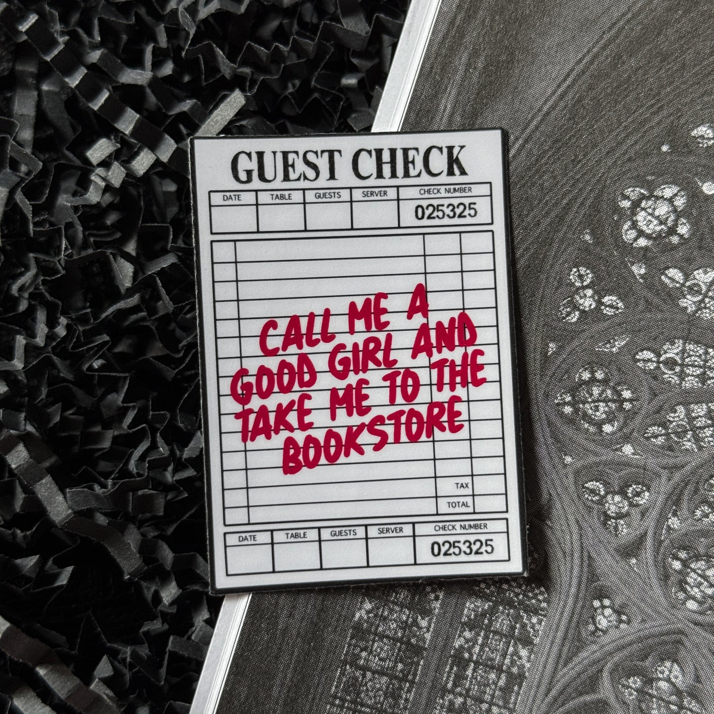 Good Girl Guest Check Sticker