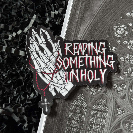 Reading Something Unholy Sticker