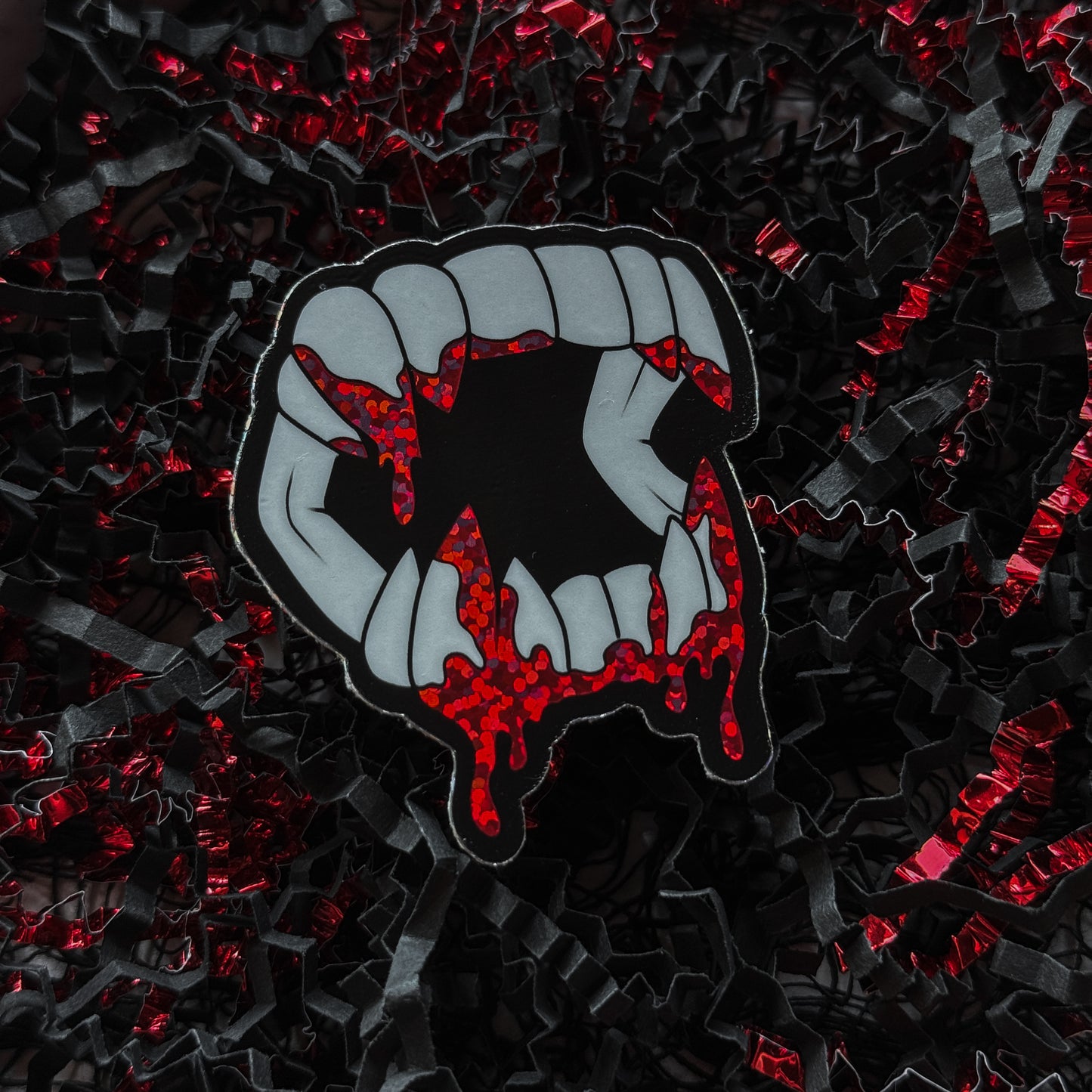 Bloody Fangs Vinyl Sticker