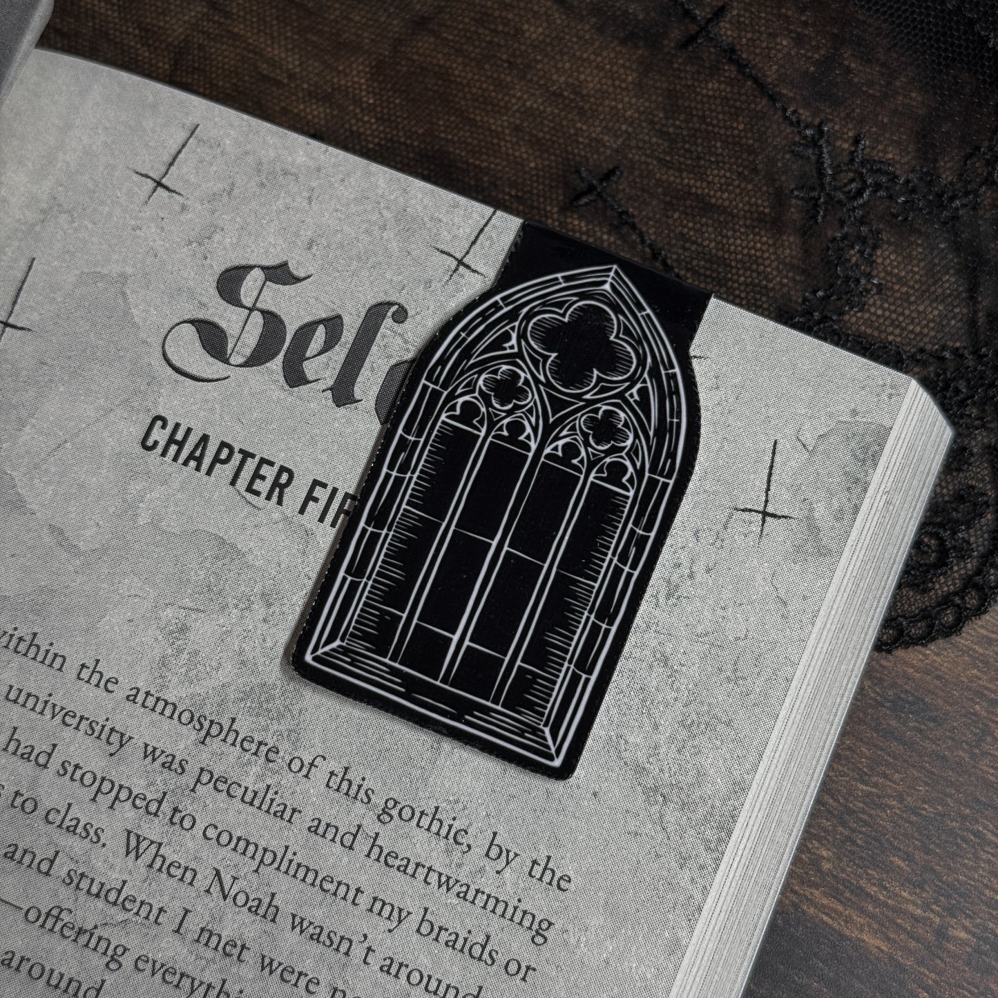Gothic Window Magnetic Bookmark
