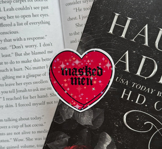 Masked Men Heart Sticker
